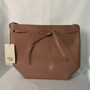 Kayla & Ava Bow Tie Bucket Bag; Dusty Pink; NWT